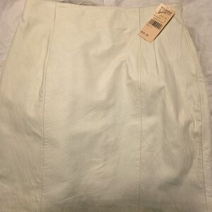 NWT Vintage Wilsons Leather Cream White Mini Skirt - Size 10
